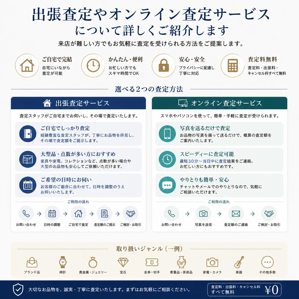 来店不要の便利な査定サービス