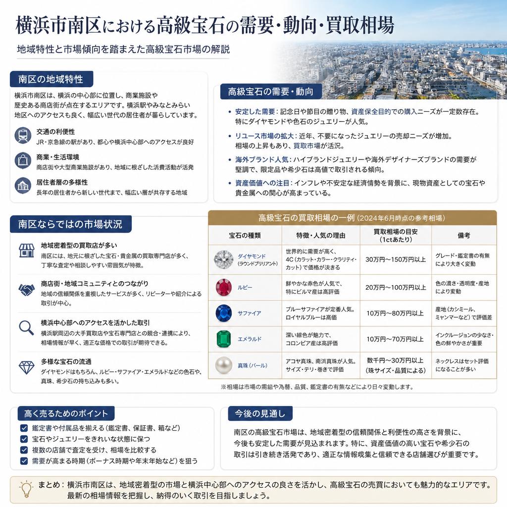 横浜市南区の高級宝石市場