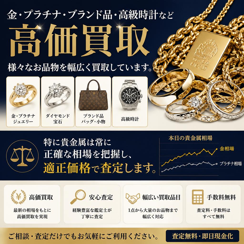 多岐にわたる買取対象