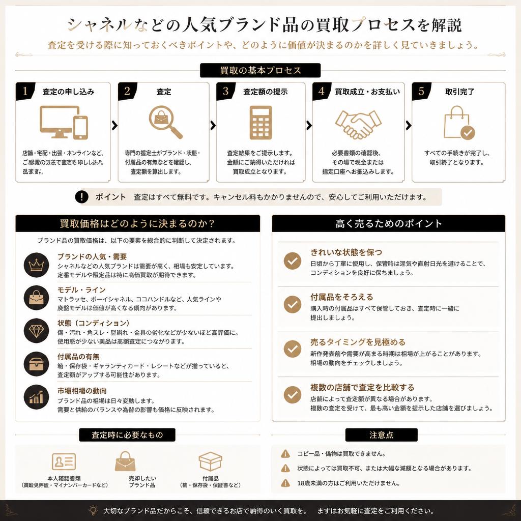 3. シャネルやブランド品の査定の流れ