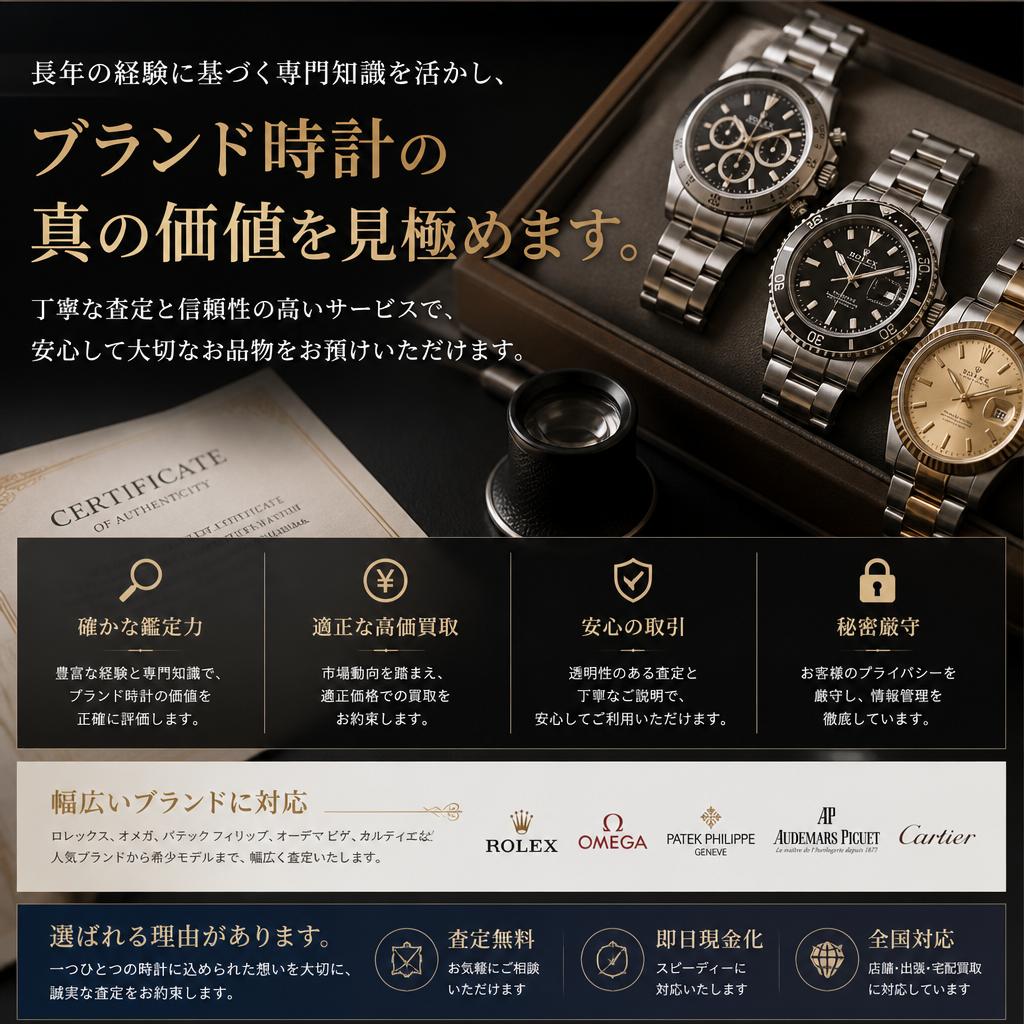 2. 大切なブランド時計を安心して任せられる理由