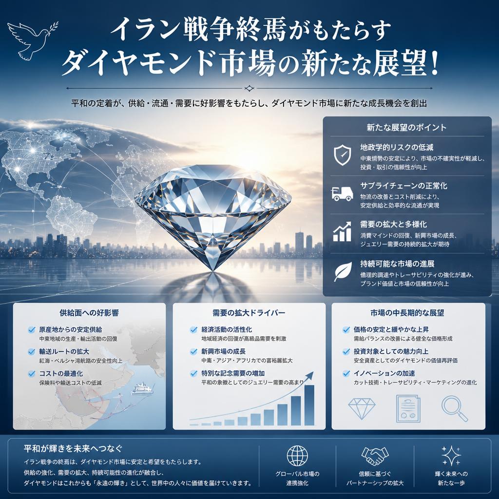 イラン戦争終結後の ダイヤモンド市場 ｜価格変動と売り時のポイント