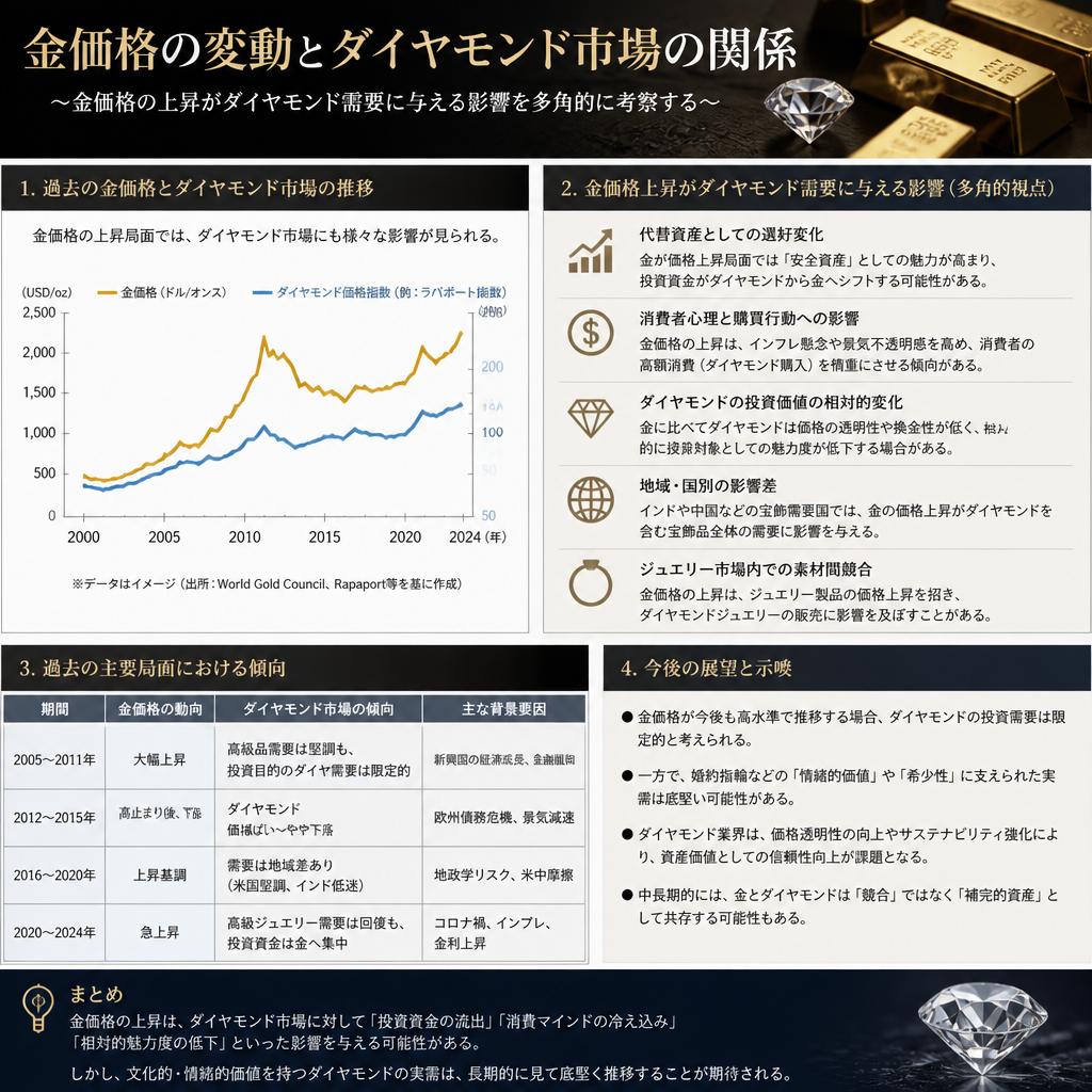 金価格の動向とダイヤモンド市場の関係性