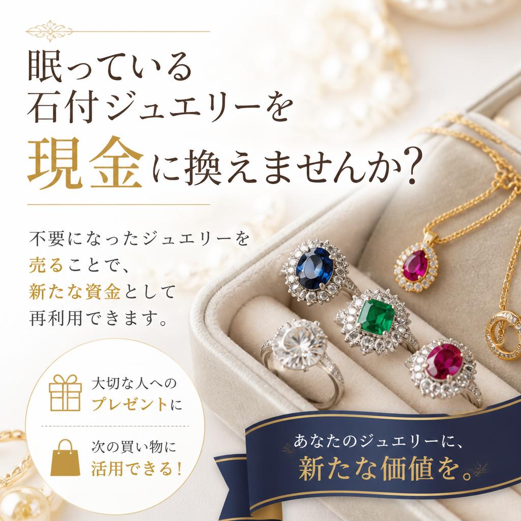 使わなくなったジュエリーで資金に