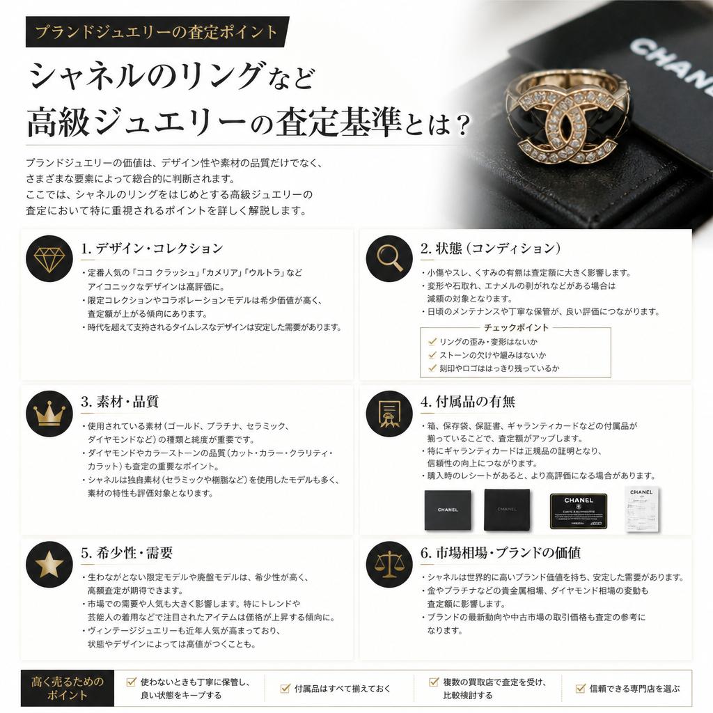 ブランドジュエリー査定、特にシャネルリングの魅力