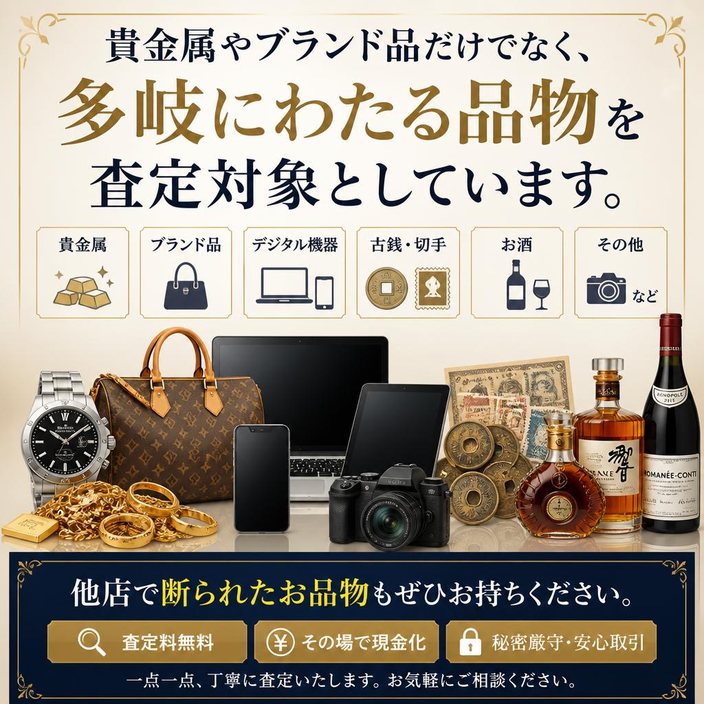 幅広く対応可能なお品物