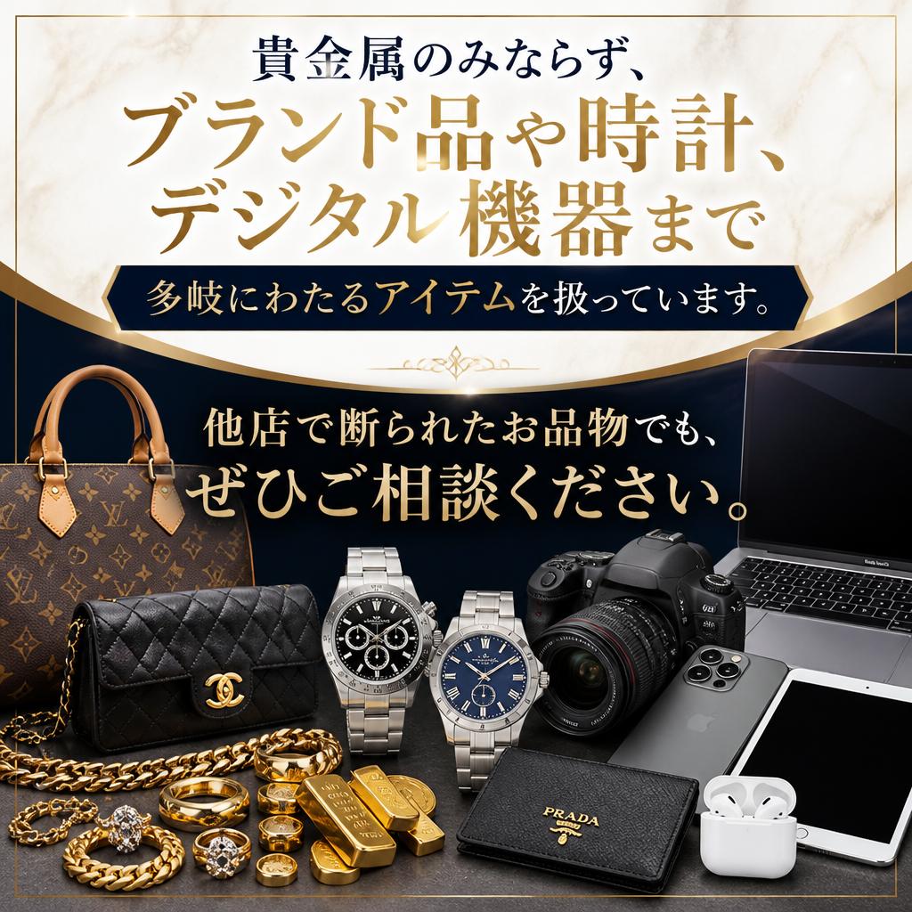 2. 幅広い買取対象品目