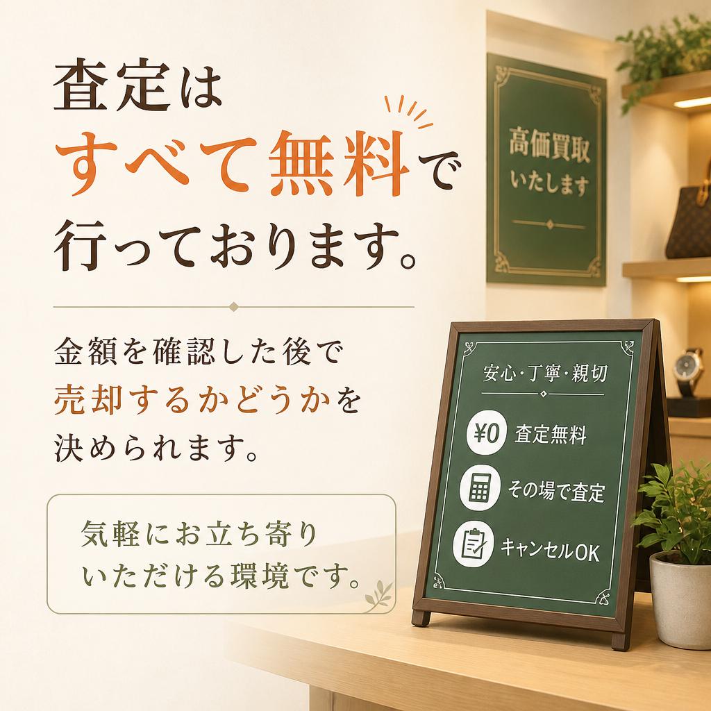 3. 無料査定で安心！