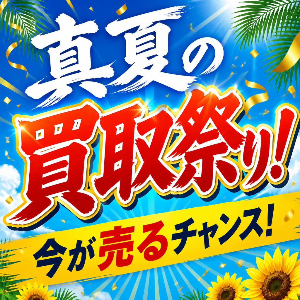 真夏の買取祭り！今が売るチャンス！