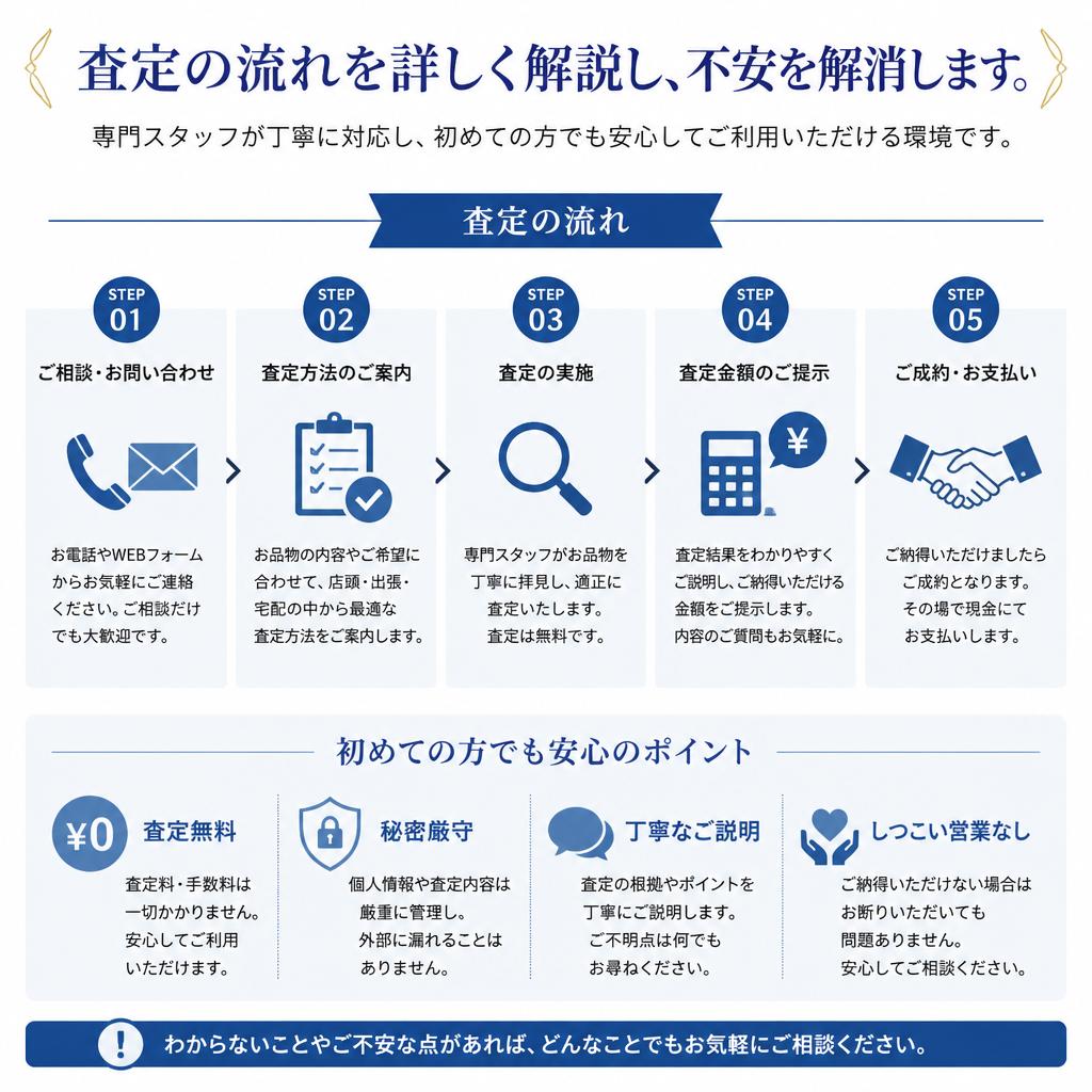 査定の流れと安心のサポート